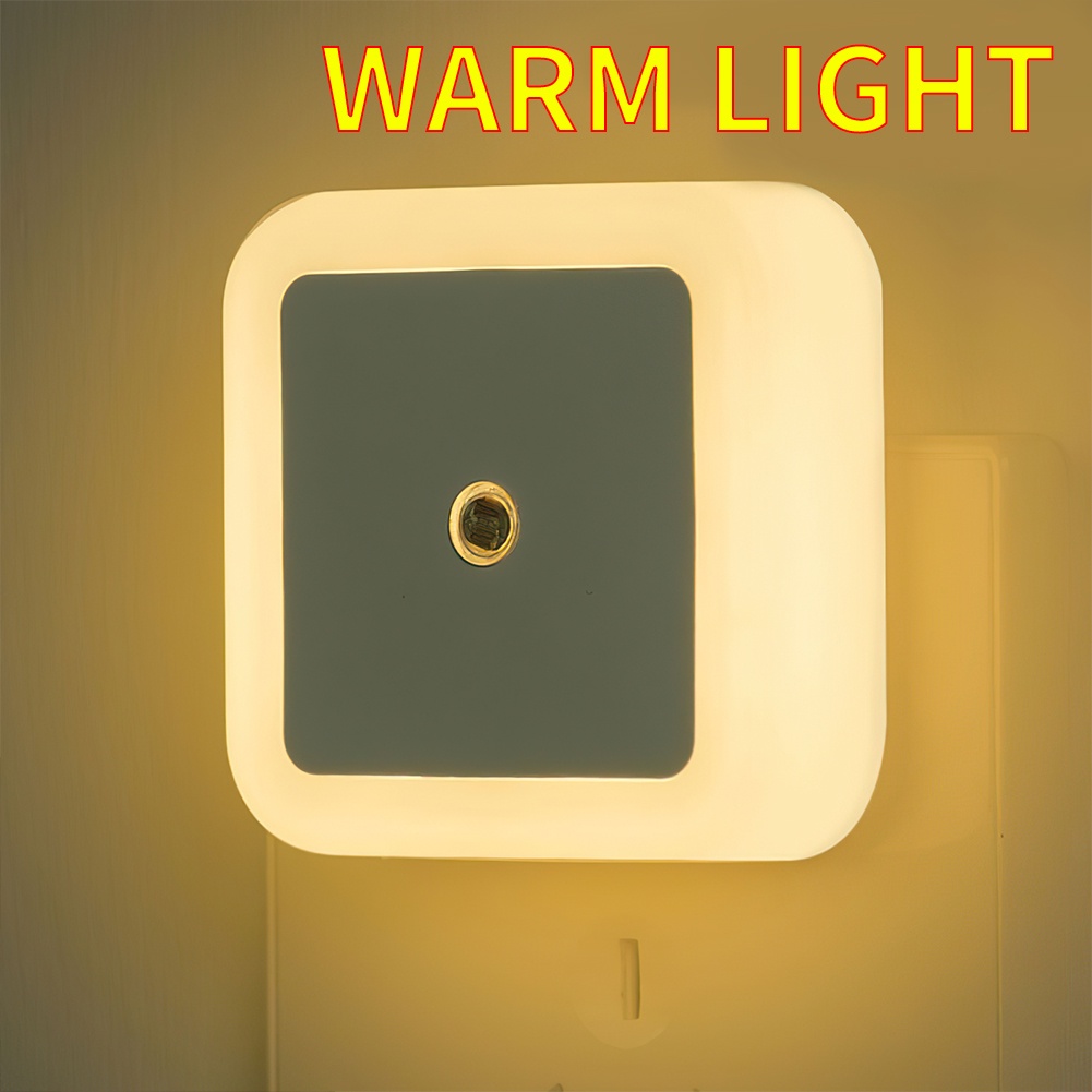 Cắm Đèn Led Cảm Biến Đèn Ngủ Vuông Có Thể Điều Chỉnh Độ Sáng Đèn Trắng Ấm Mini Di Động Đèn Ngủ Fenghao.vn