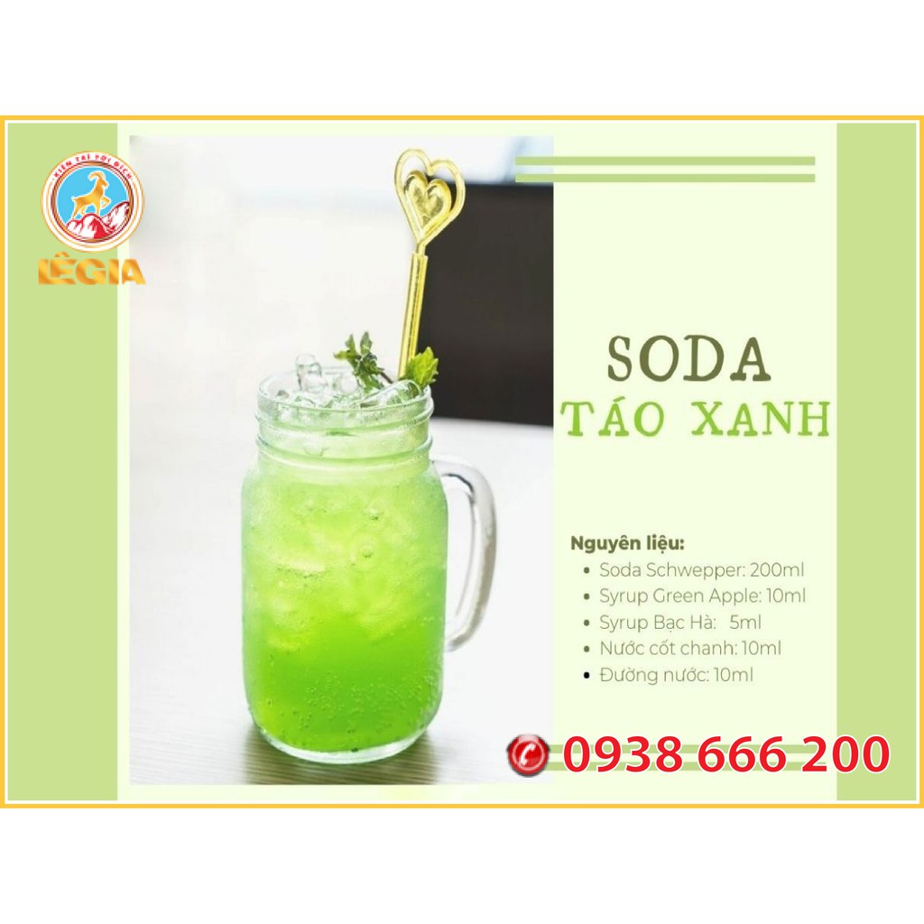 Siro GOLDEN FARM Táo Xanh 700ML (GOLDEN FARM GREEN APPLE SYRUP)