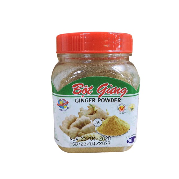 Bột gừng lọ 50g Thiên Thành hàng Việt Nam chất lượng cao làm từ 100% củ gừng tươi nguyên chất