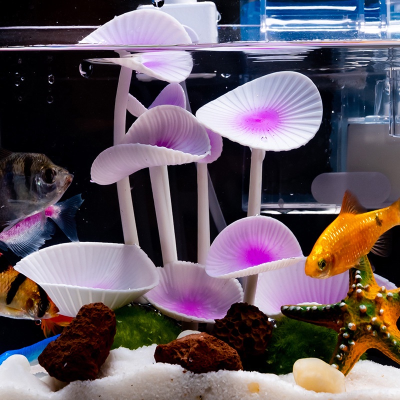 San Hô Giả Bằng Lụa Nhựa Mềm Dùng Trang Trí Bể Cá