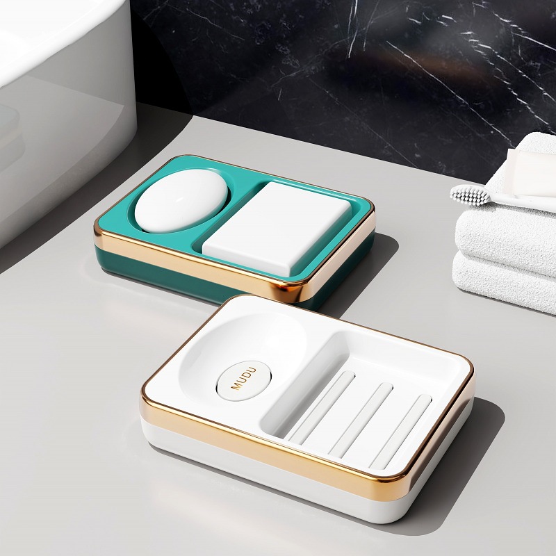 Khay Đựng Xà Phòng Hai Ngăn Tiện Lợi