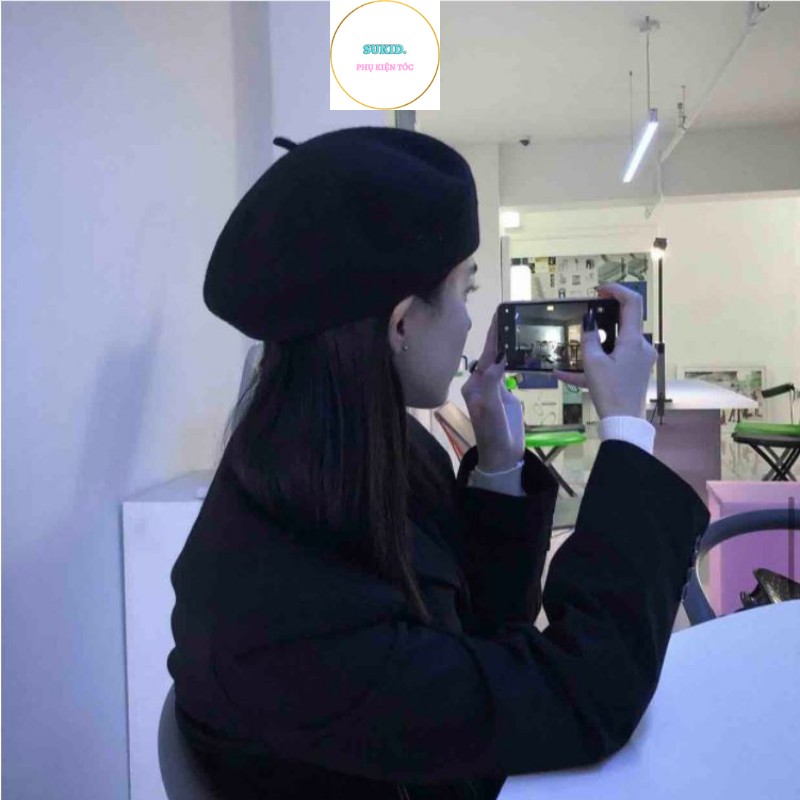Mũ Nồi Len Thời Trang Hàn Quốc Phong Cách Beret Dành Cho Nữ