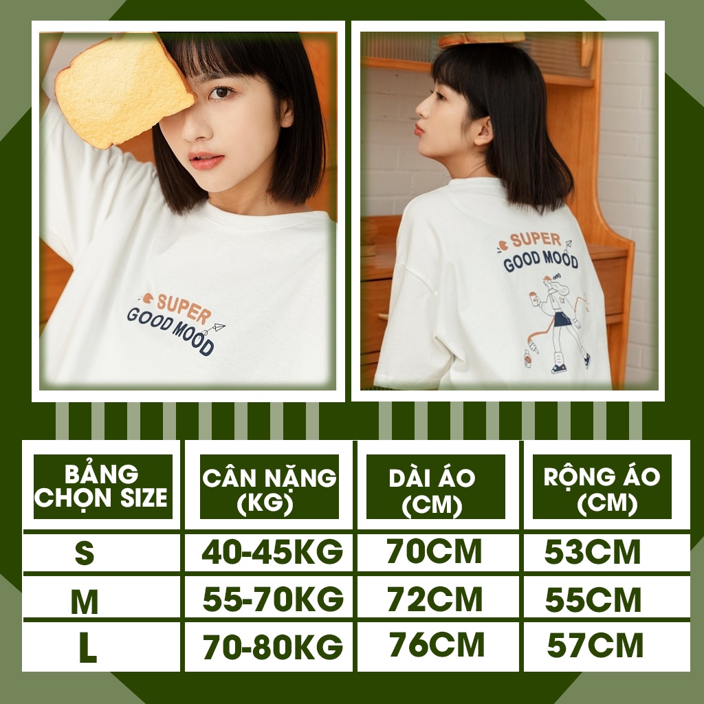 Áo Thun Unisex Nam Nữ Tay Lỡ Chất Cotton Cổ Tròn Ao Phông  Form Rộng Nữ Cao Cấp In Chữ Trẻ Trung Năng Động