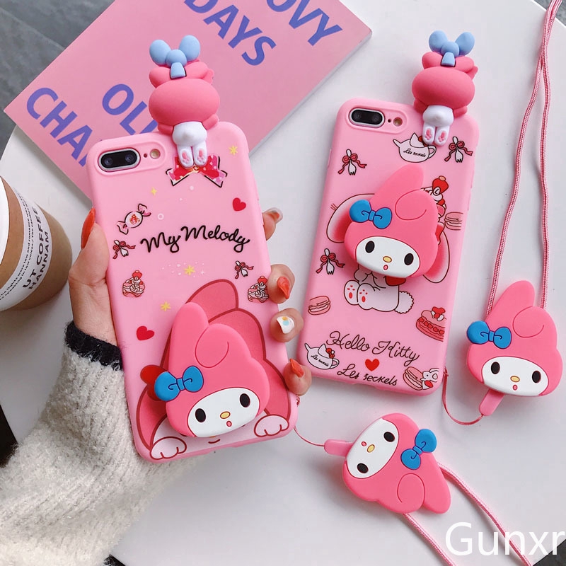 3D Cartoon Ốp lưng Ốp lưng Vivo Y91c Y11 Y17 V9 V7 V5 Y91 Y95 Y19 V15 V11i Y71 Y81 Cute Melody Doll Soft Case