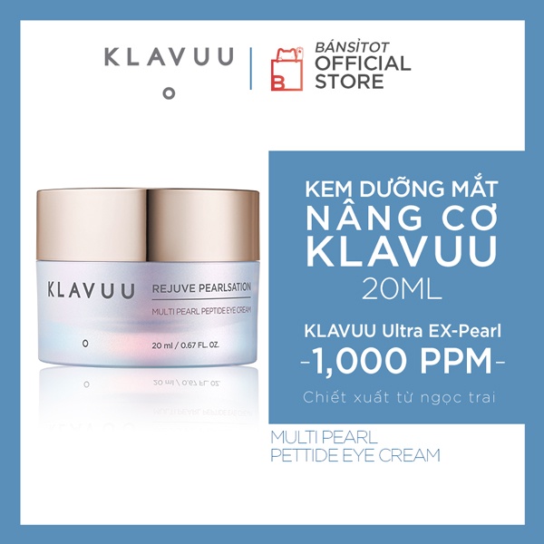 Kem Mắt KLAVUU Rejuve Pearlsation Multi Peptide Eye Cream 20ml Dưỡng Ârm Hạn Chế Quầng Thâm Và Bọng Mắt