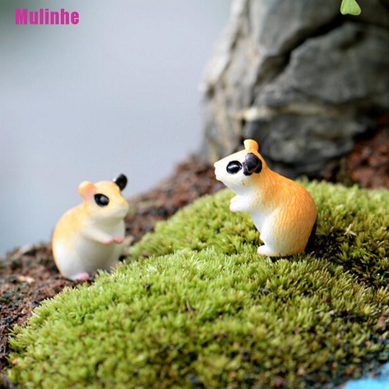 Mô hình chuột Hamster mini trang trí khu vườn cổ tích tiểu cảnh thủ công
