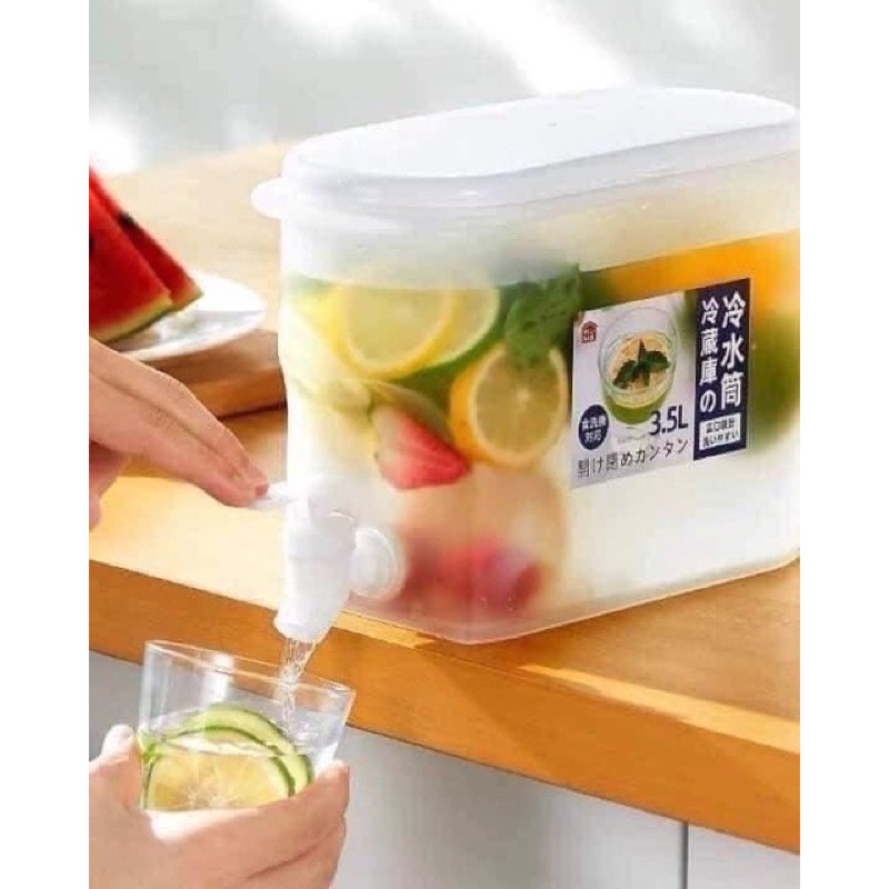 Bình Đựng Nước Có Vòi 3,5L Để Tủ Lạnh Tiện Lợi - Bình Đựng Nước Cao Cấp