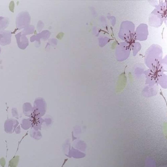 Giấy dán kính/ dán kiếng khổ 90cm hoa tím