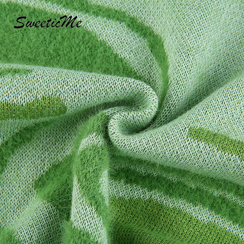 Women's 2021 Sexy Halter Hollow Swirl Wool Contrast Backless Slim Sling Dress | BigBuy360 - bigbuy360.vn