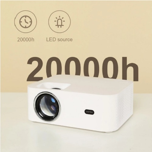 Máy chiếu mini Wanbo X1 Pro-Android 9.0 hỗ trợ điện thoại di động và máy chiếu 4k xem phim đồng thời (kết nối WiFi)