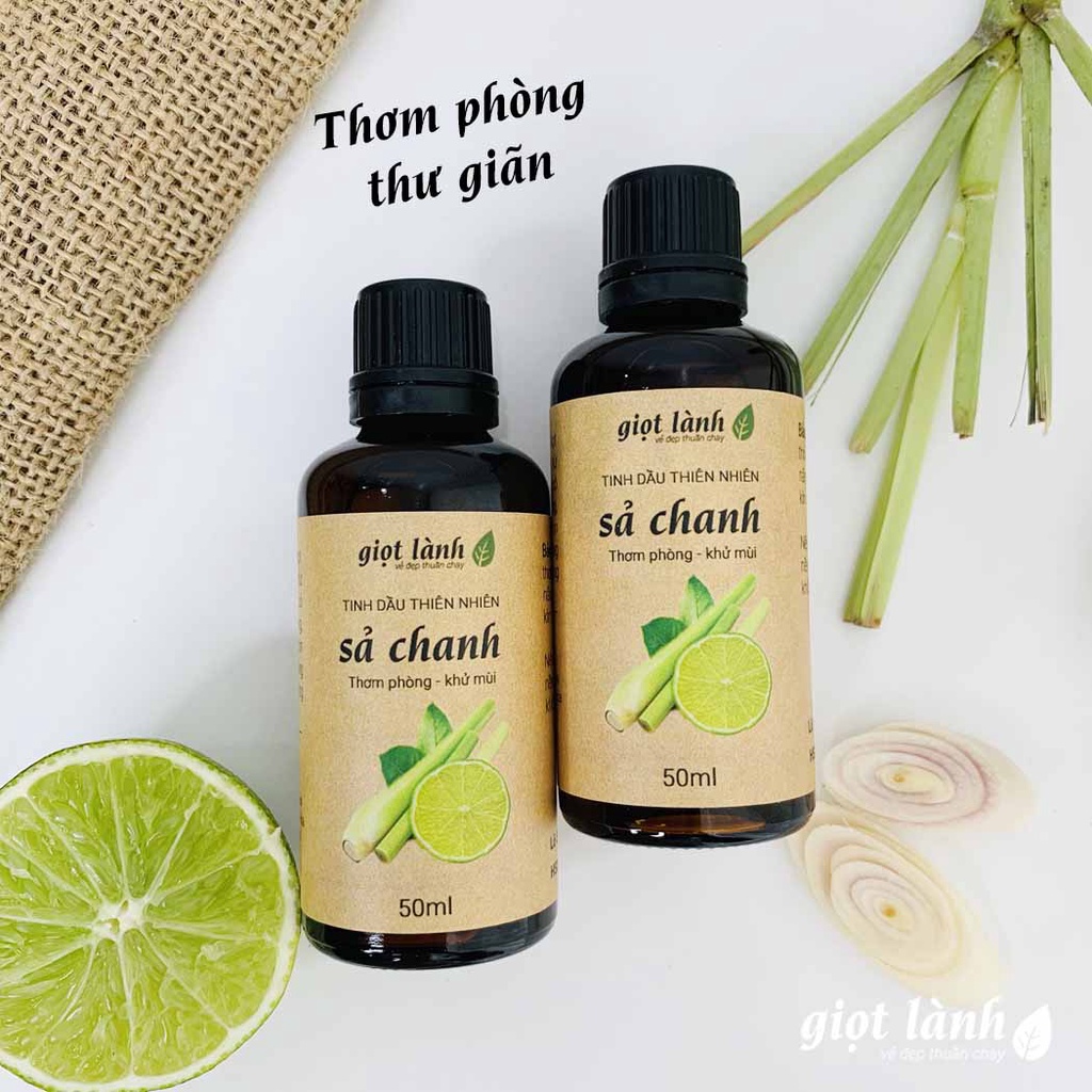 Tinh dầu Sả Chanh nguyên chất – Thơm phòng, thư giãn Giọt Lành 10ml - 50ml