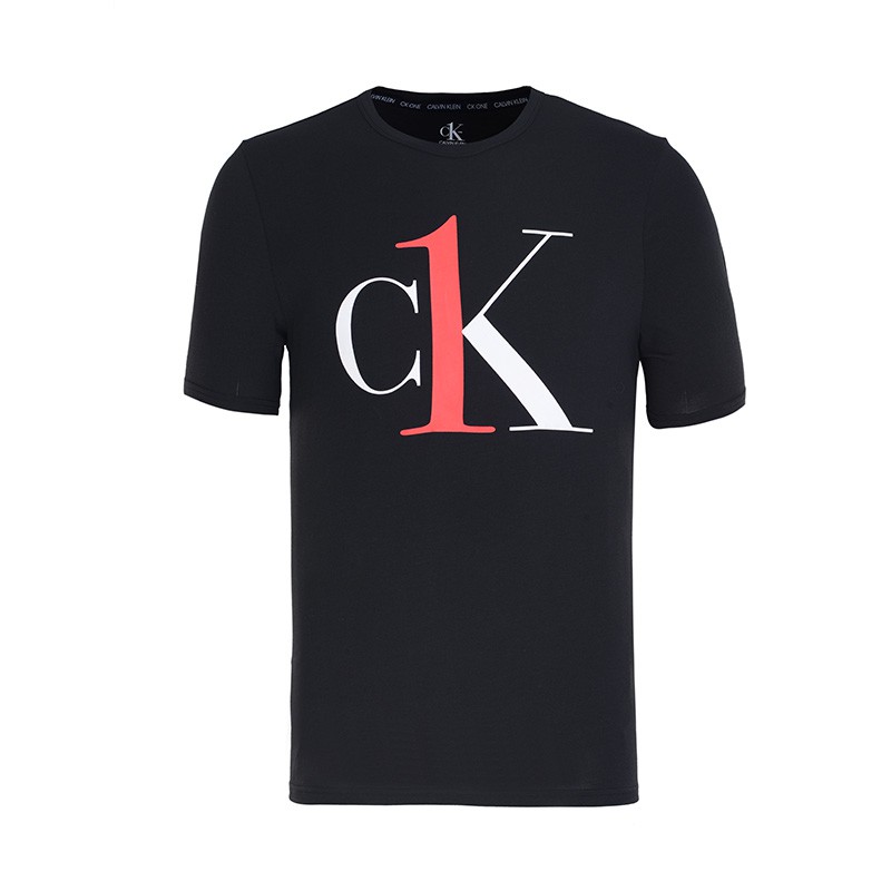 Calvin Klein / Kevin Clay Men's T-shirt Comfortable Top Top Simple CK Print Short Sleeve