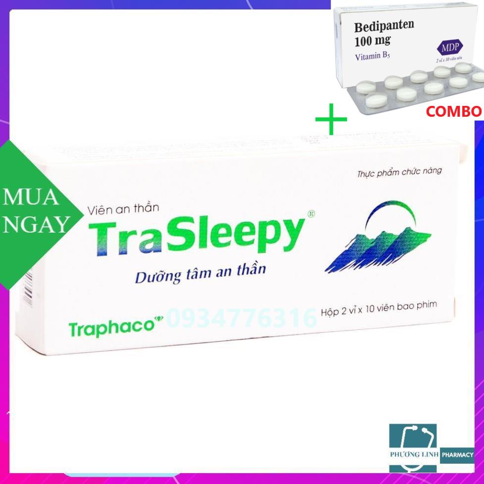 Combo Bedipanten 100mg +  TRASLEEPY SẢN PHẨM HỘ TRỌ GIÚP NGỦ NGON, GIẢM LO ÂU