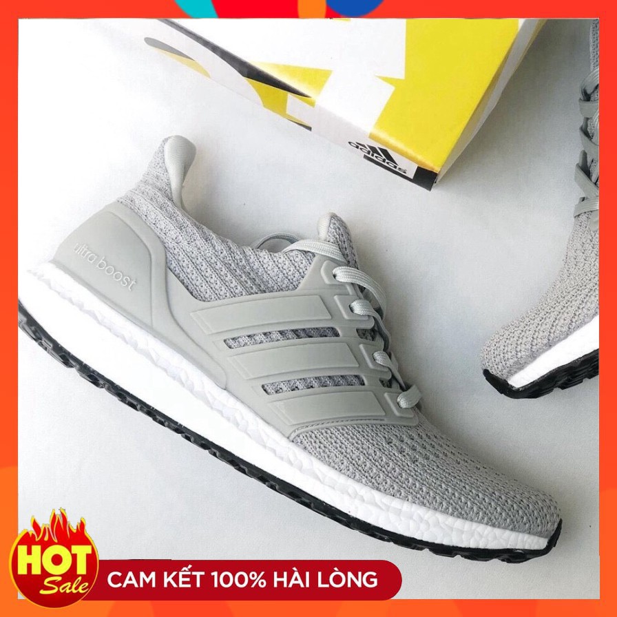 Giày Sneaker Nam Nữ Ultraboost 4.0 xám (fullbox+freeship)