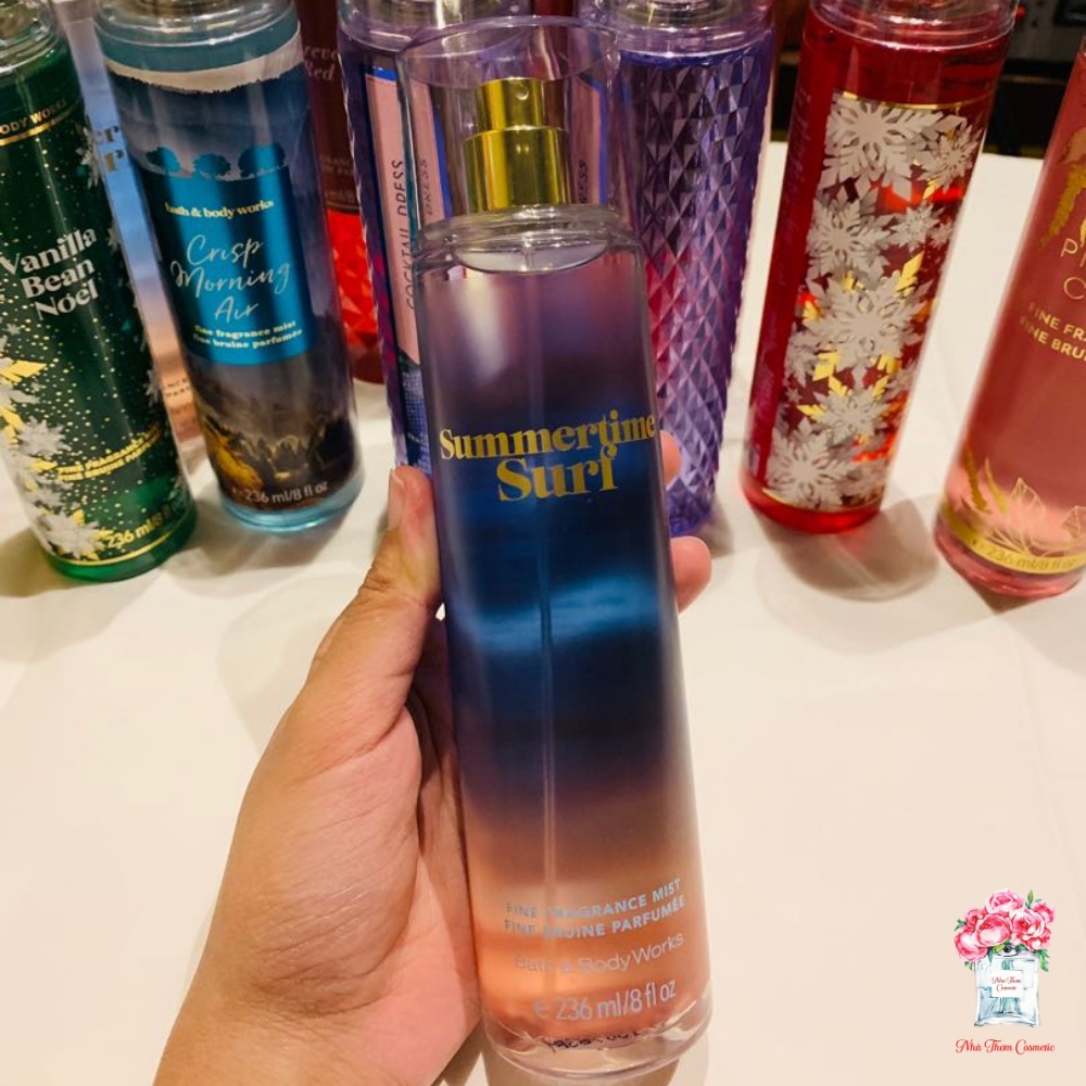 Xịt Thơm Toàn Thân Bath & Body Works Summertime Surf Thanh Mát Sảng Khoái Giúp Khử Mùi Cơ Thể 236ml