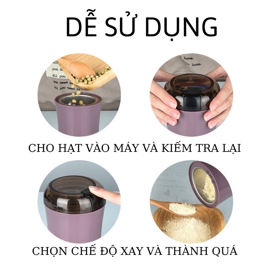 [HCM - Mẫu mới 2022] Máy xay cà phê bột đa năng mini Máy nghiền bột siêu mịn  Xay Ngũ Cốc, Cafe, Các hạt gia vị...