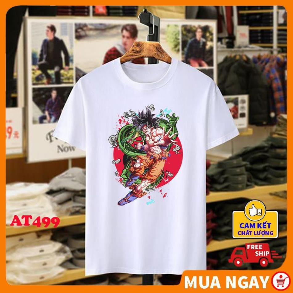 ÁO thun nam nữ rẻ đẹp in hình 7 Viên Ngọc Rồng cao cấp không phai fom rộng ảnh thật thoáng mát shop uy tín