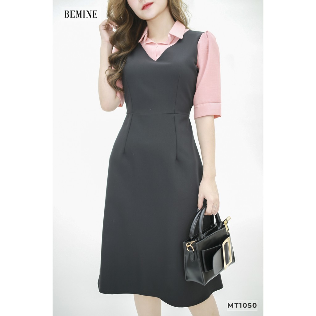 Đầm sơmi phối cổ tay hồng BEMINE MT1050 | BigBuy360 - bigbuy360.vn