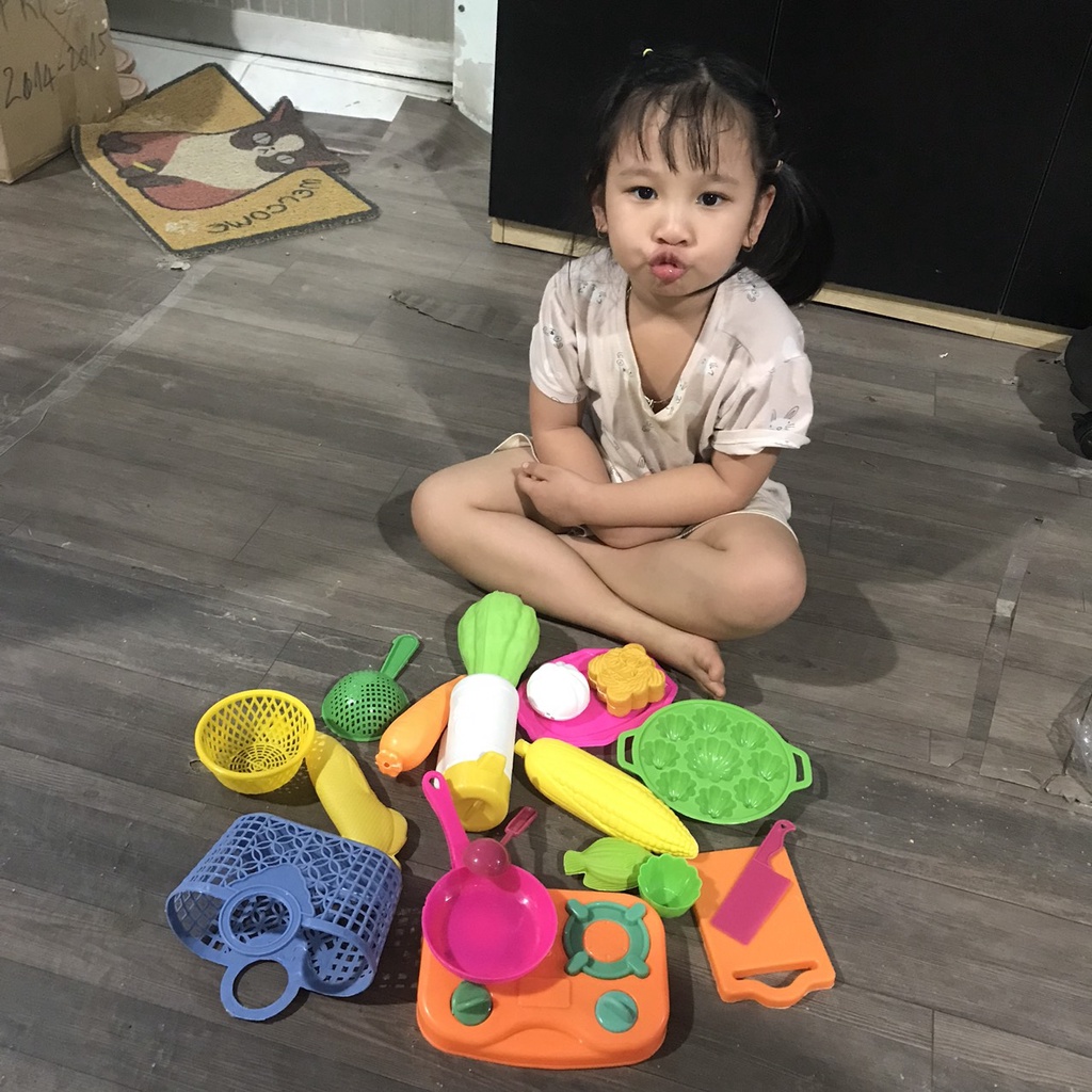 Bộ đồ chơi nhà bếp loại to 19 chi tiết bằng nhựa - Smart Baby