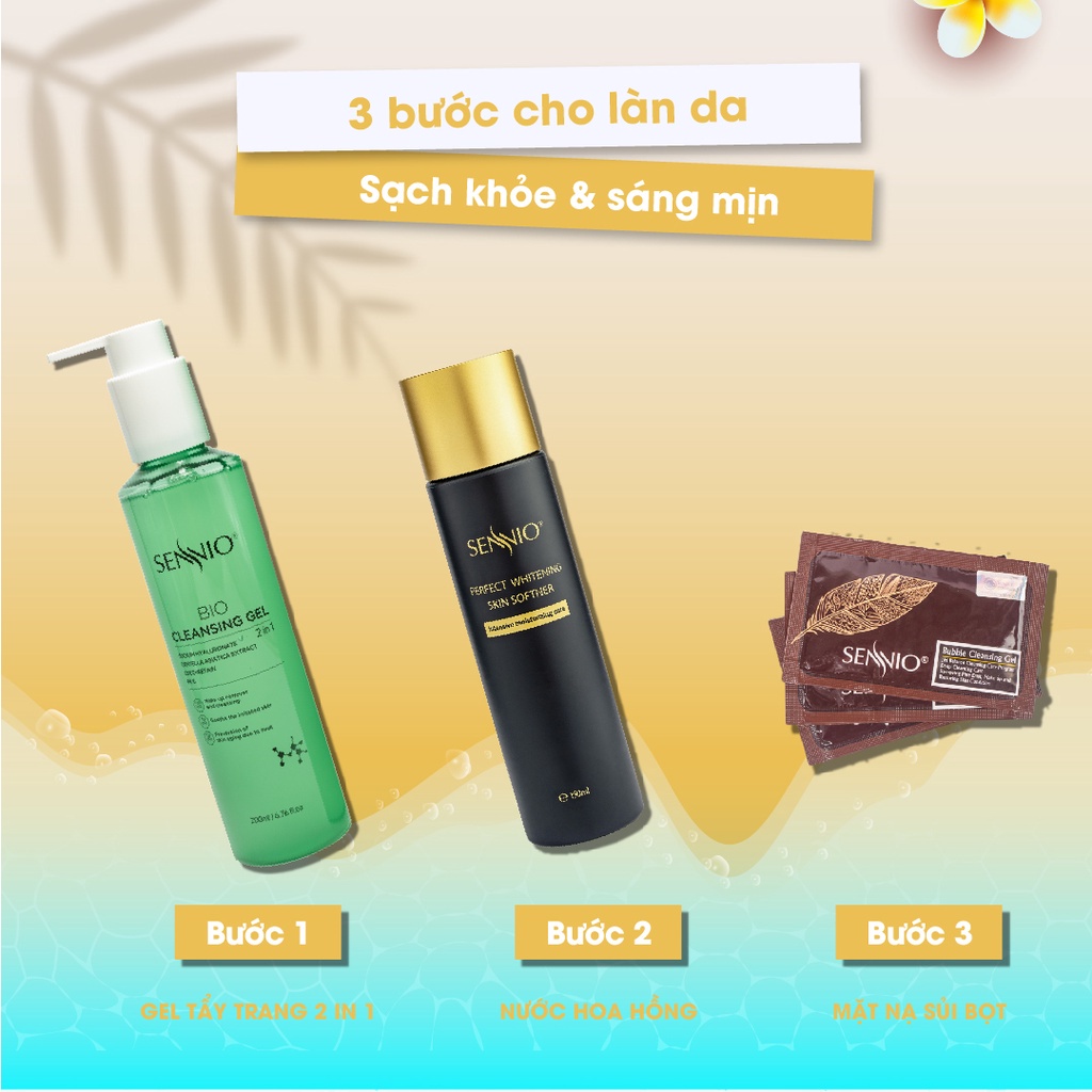 Mặt nạ sủi bọt thải độc Sennio Bubble Cleansing Gel dưỡng ẩm trắng da gói 5ml SNO 808-1