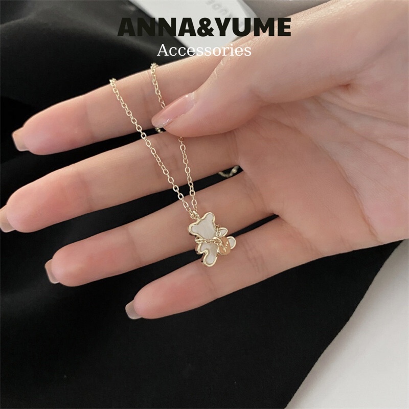 Dây chuyền hình gấu the bear, vòng cổ nữ hình gấu phong cách Hàn quốc DC06