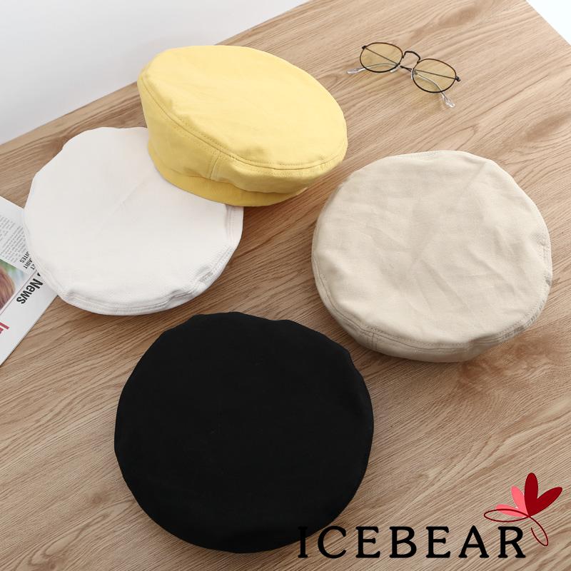 Mũ Beret Màu Trơn Đơn Giản Phong Cách Hàn Quốc Cho Nữ