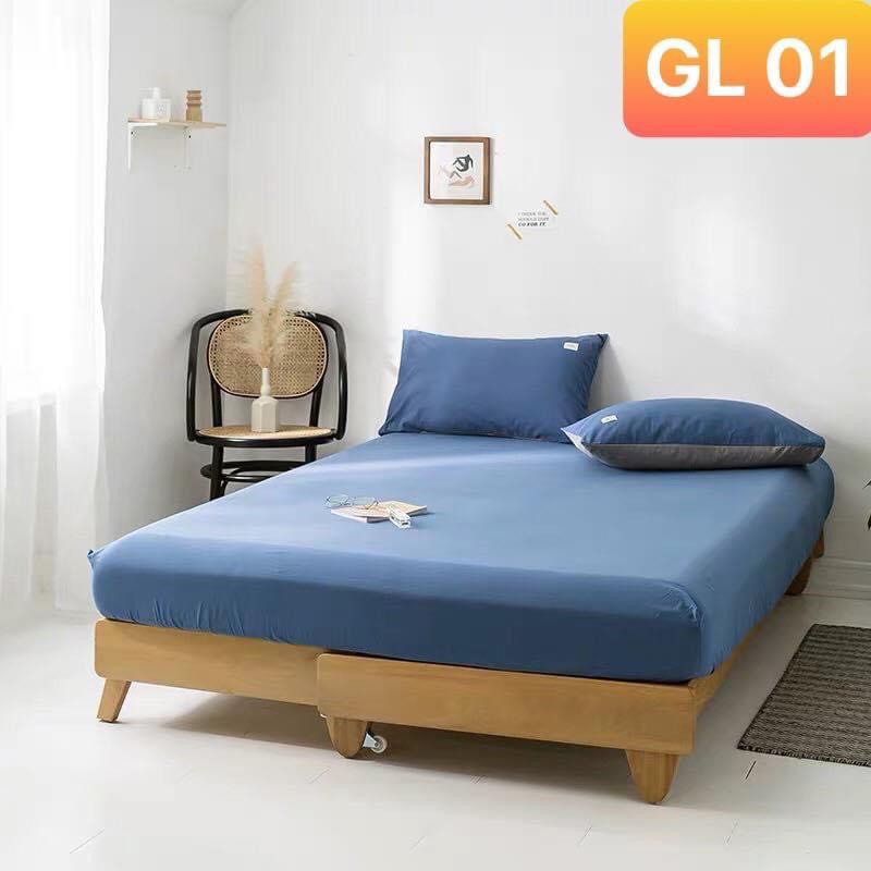 Ga giường Cotton TC (có 2 vỏ gối) ❤️ FREESHIP ❤️(màu 1-9)Bộ ga giường và vỏ gối cotton Tici đủ kích thước 1m4 1m6 1m8 2m