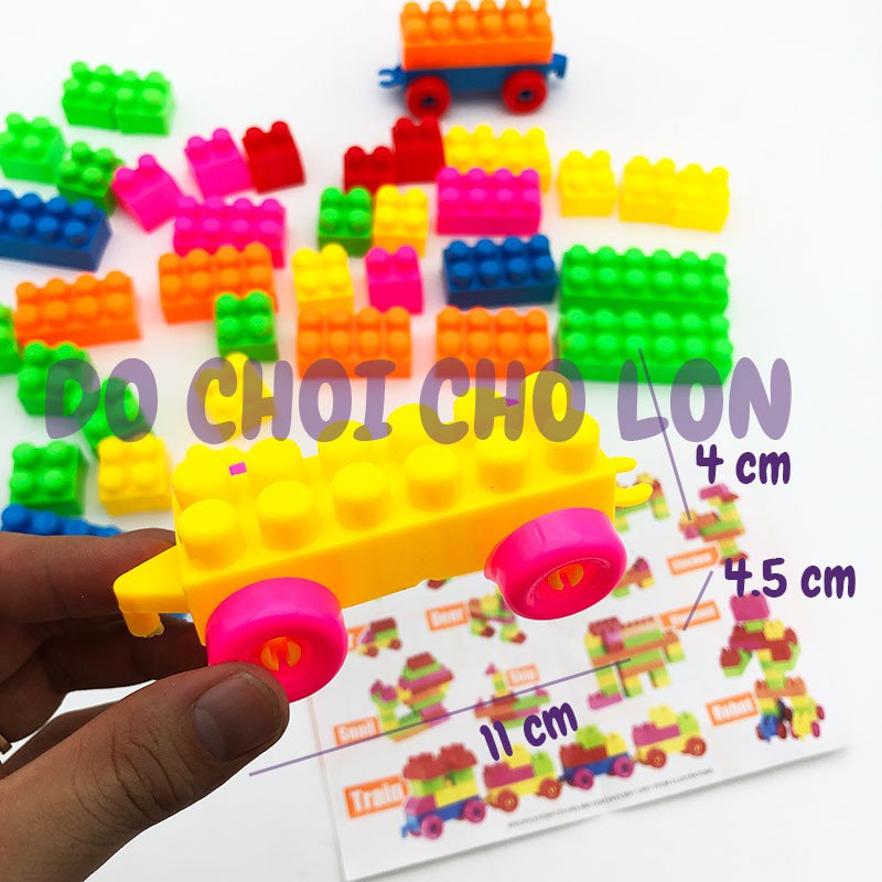 Bộ đồ chơi lắp ráp mô hình 48 mảnh ghép bằng nhựa 195-62 - KhaDiTOYS - Đồ chới xếp hình trí tuệ