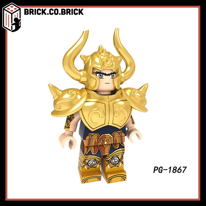Minifigure Các vị thần và Hiệp sĩ Saint Seiya Đồ chơi Lắp Ráp 12 Cung Hoàng Đạo Phiển Bản Giáp Vàng Siêu Đẹp PG8212
