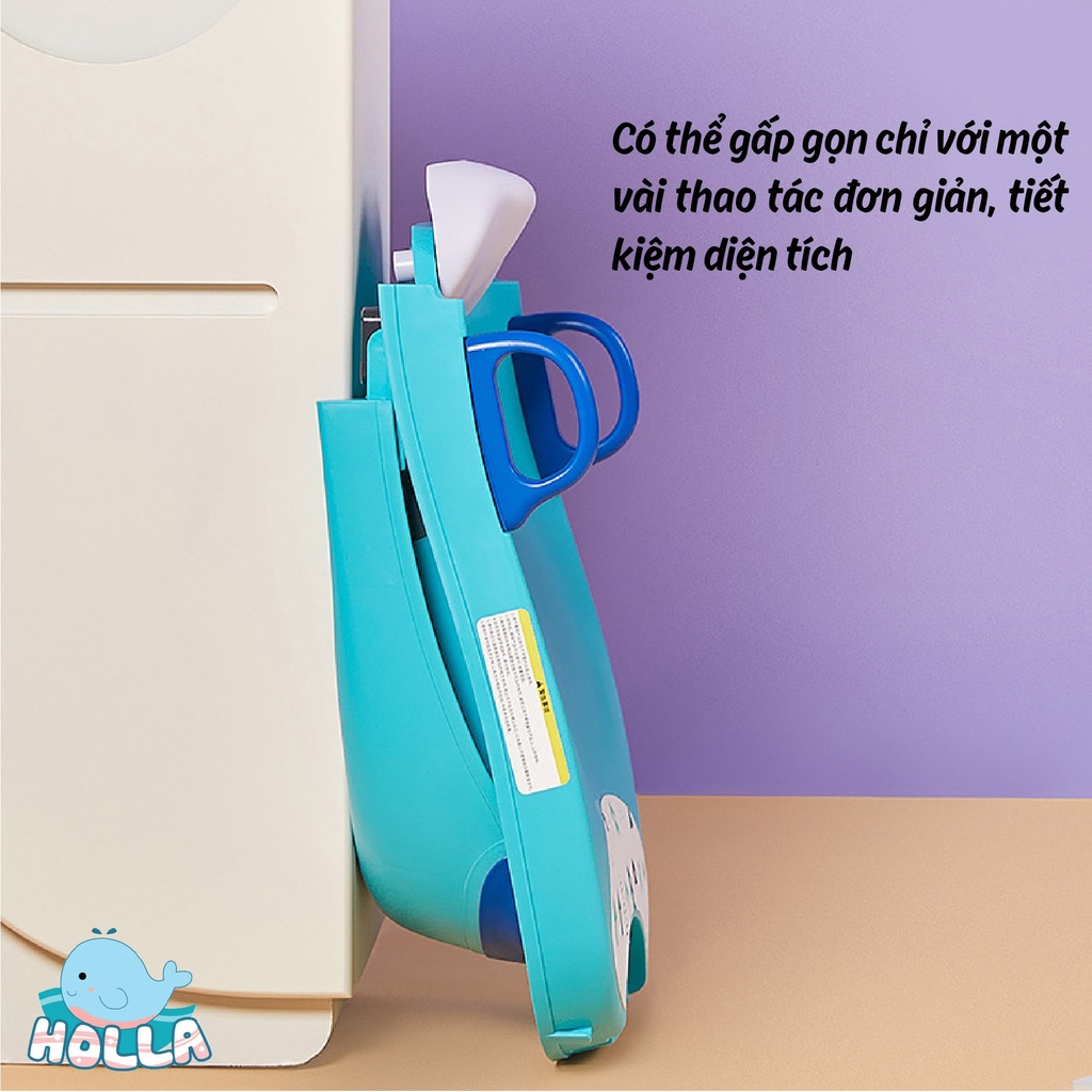 Ghế gội đầu gấp gọn cho bé Holla HL- 03151 điều chỉnh 4 nấc có tay vịn | Bàn gội đầu cho bé