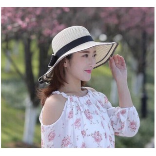 NÓN CÓI,MŨ CÓI ĐI BIỂN NƠ DÀI SIÊU XINH,NƠ ĐEN -HOT 2019