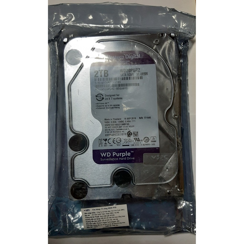 ổ cứng HDD WD Purple  1TB - 2TB | BigBuy360 - bigbuy360.vn