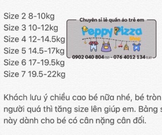 Bộ đồ thu đông bozip cho bé (kèm bảng size hình cuối)