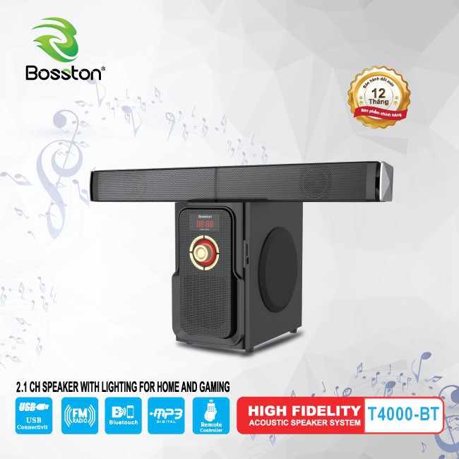 Loa vi tính Bosston bluetooth 2.1 T4000-BT - Bảo hành 12 tháng !