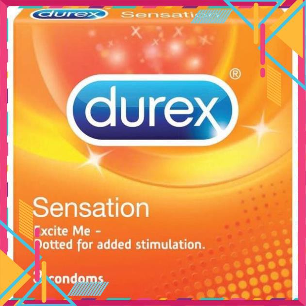 [mai đào]Bao cao Su Durex gân gai hạt nổi ThaiLan  hộp 3 cái -An An