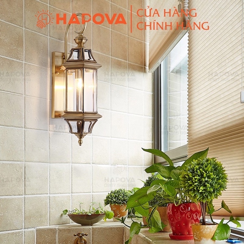 Đèn gắn tường, đèn tường cao cấp bằng ĐỒNG HAPOVA ZANE 1001