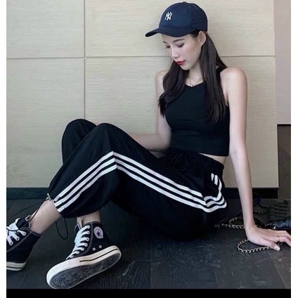 Quần Boom bo gấu thể thao sọc viền hot hit