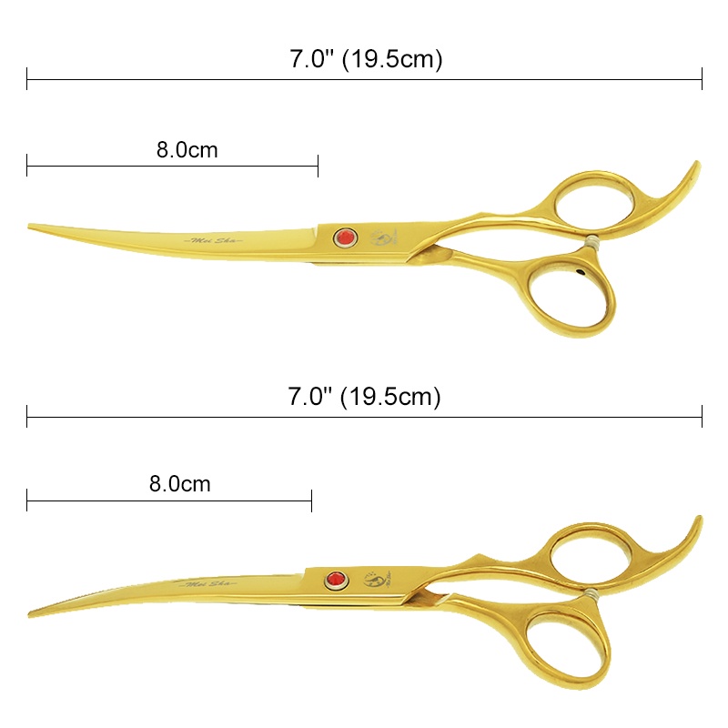 Kéo cắt tỉa lông thú cưng Meisha 7.0 inch 440c B0014A màu vàng kim phong cách Nhật Bản