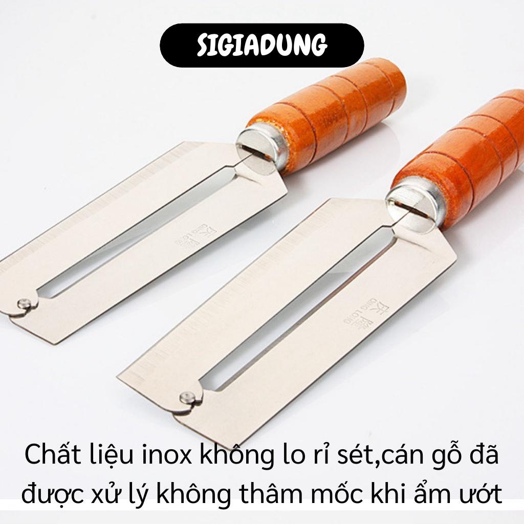 Dao bào cán gỗ XẢ TỒN Dao bào lưỡi sắt không gỉ tay cầm cán gỗ Đồ dùng nhà bếp tiện ích 9622