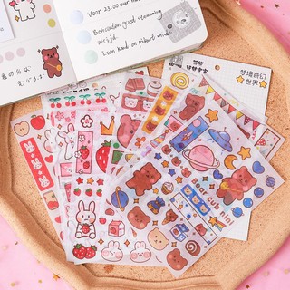 Set washi sticker cute theo chủ đề