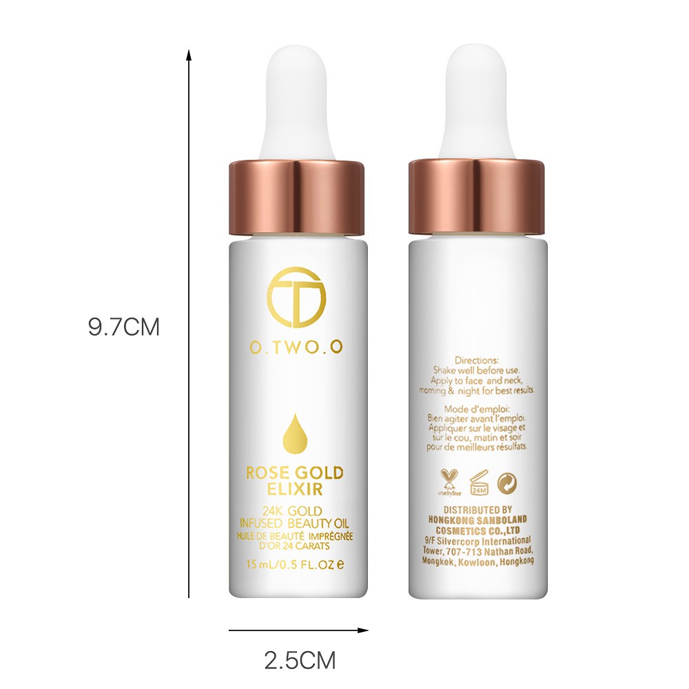 Tinh chất O.TWO.O ROSE GOLD ELIXIR 24k tạo lớp lót trang điểm dưỡng ẩm - tinh chất lót trang điểm nội địa trung JINT