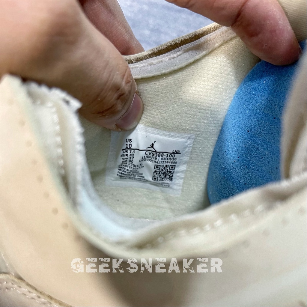 [GeekSneakerZone] Giày Sneaker  Air Jordan 4 Retro Off-White Sail (W)