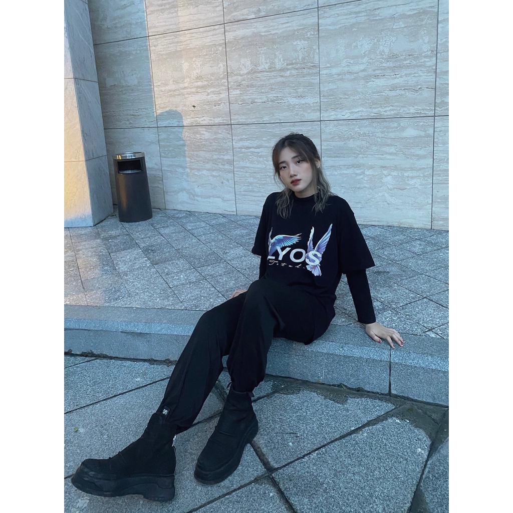 Áo Thun LYOS Sig Pigeon T-Shirt Đen