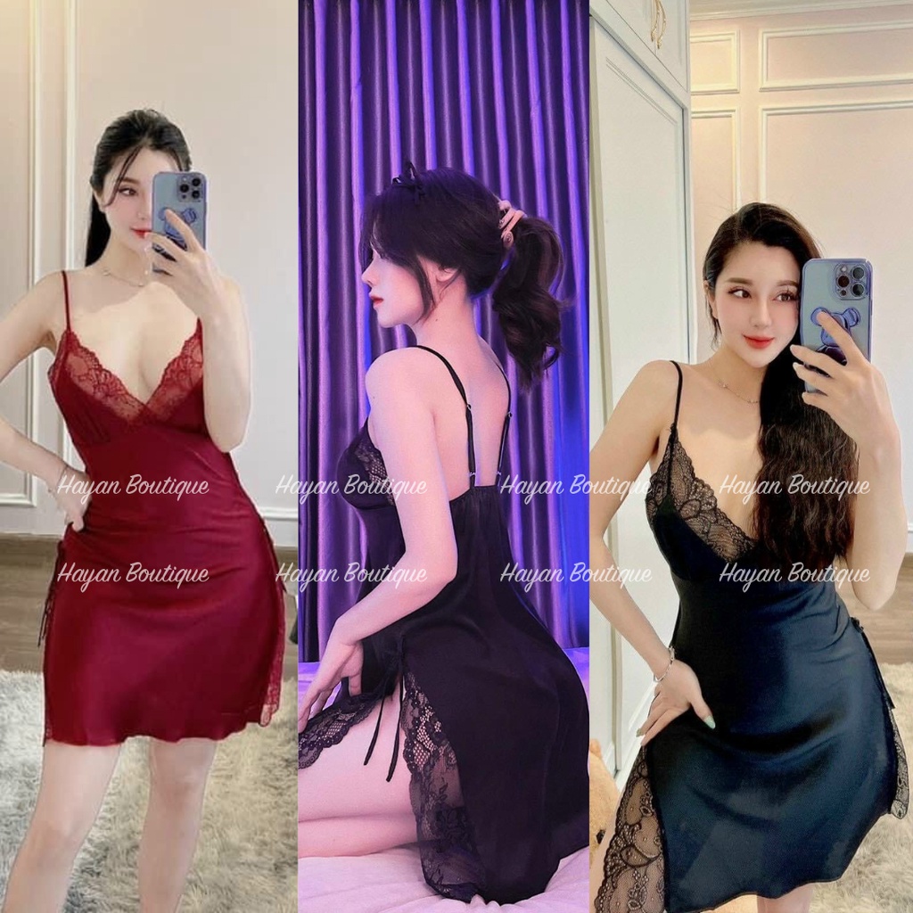 Váy ngủ sexy ren ngực, váy ngủ gợi cảm QUẢNG CHÂU #HT22