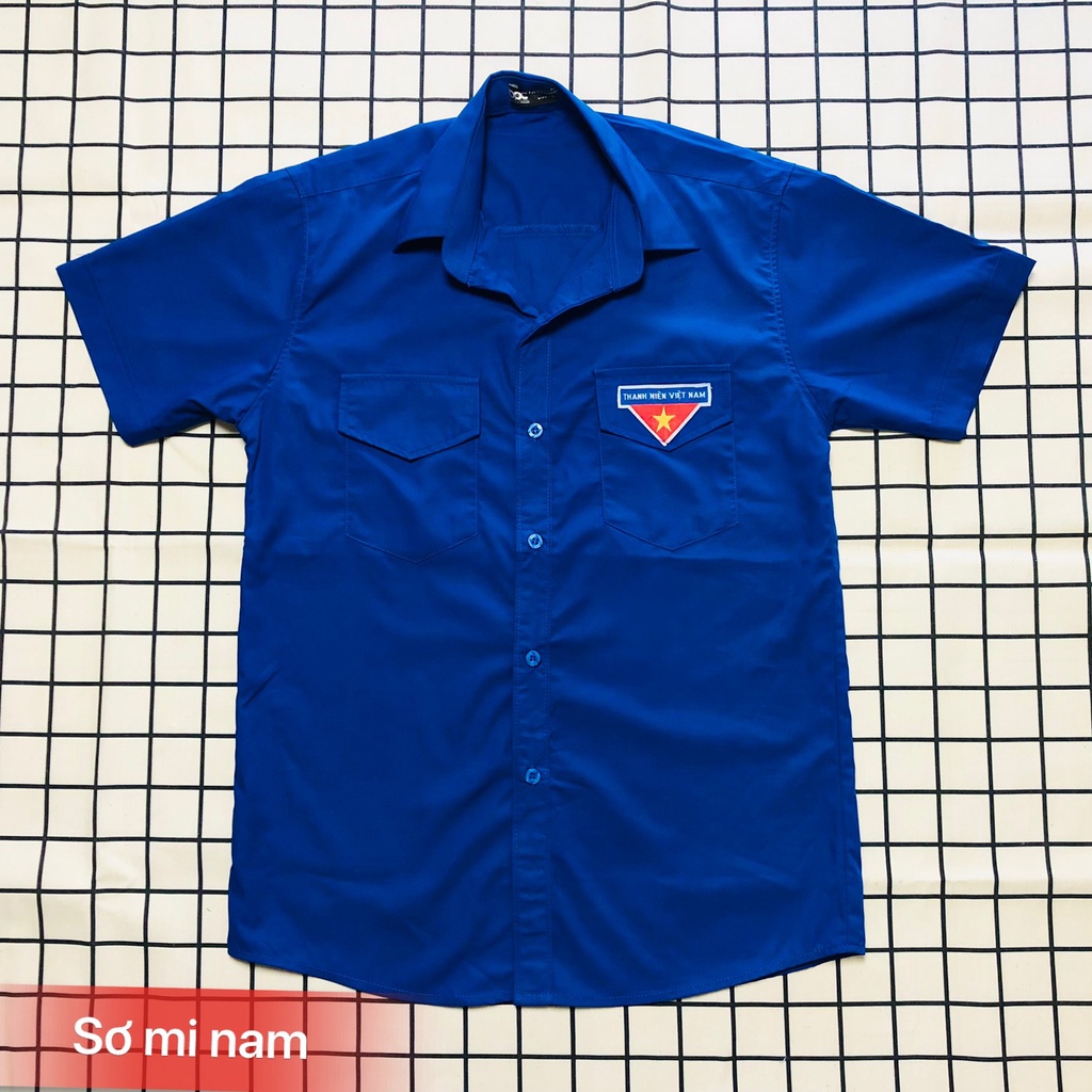 Áo sơ mi đoàn thanh niên ngắn tay nam và nữ