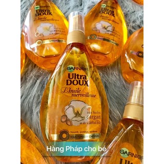 Dầu dưỡng tóc Garnier Argan Ultra Doux  hoa Camelia