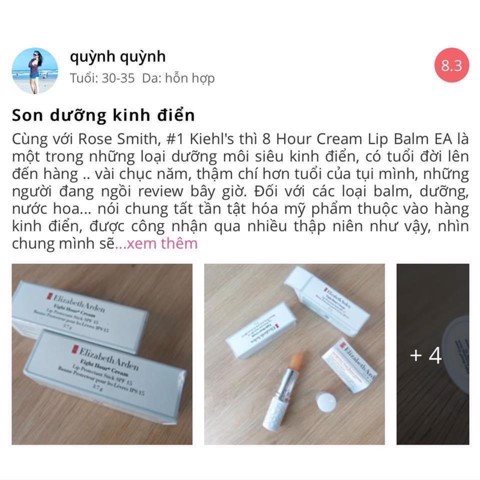 Son dưỡng môi Elizabeth Arden Eight Hour Cream Lip Protectant Stick Sunscreen SPF15 3.7gr