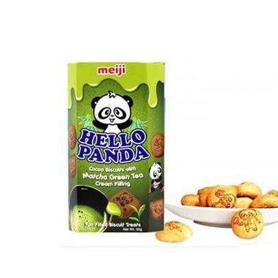 Bánh gấu Meiji Hello Panda vị Matcha trà xanh – hộp 50g