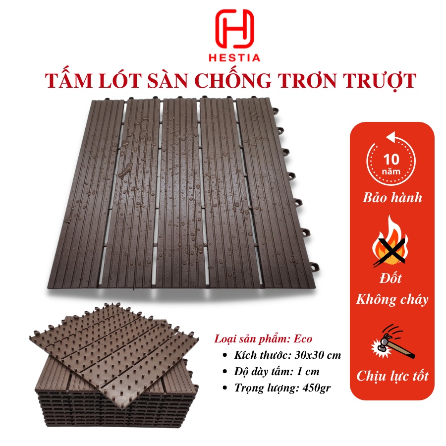 Sàn Nhựa Lót Ban Công, Vỉ Trải Sàn Trang Trí Ban Công Kệ Hoa, Decor Ban Công Chung Cư