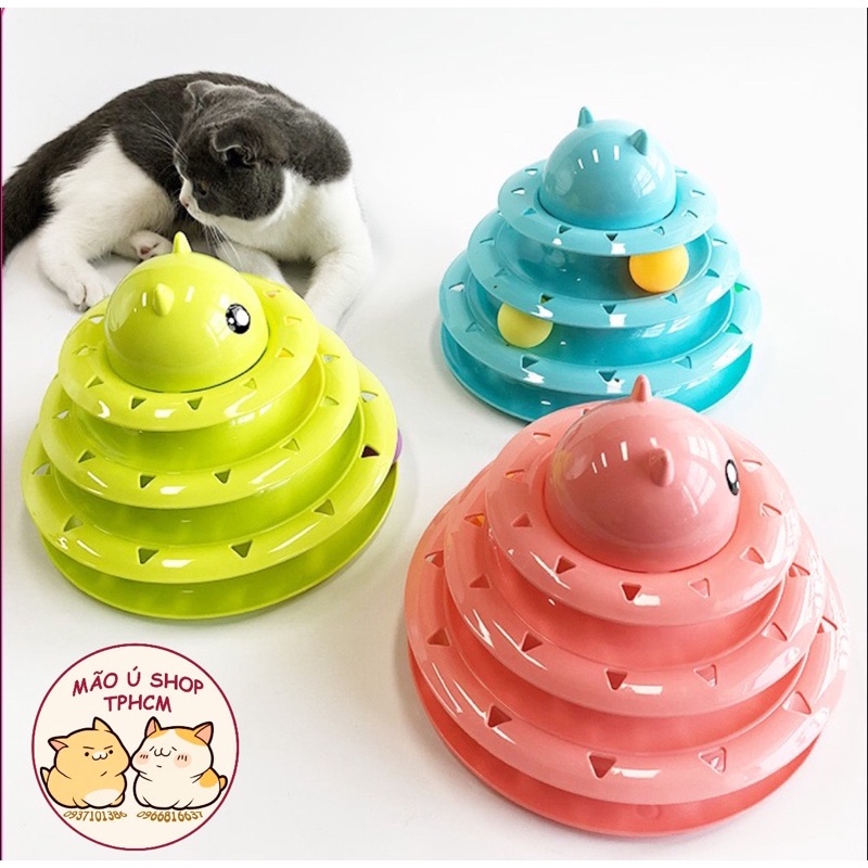 THÁP BANH 3 TẦNG - ĐỒ CHƠI CHO CHÓ MÈO